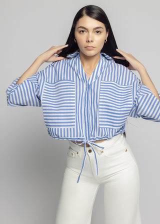 Karina Crop Oversize Shirt