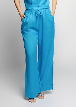 Salerno Linen Blend Pants Blue