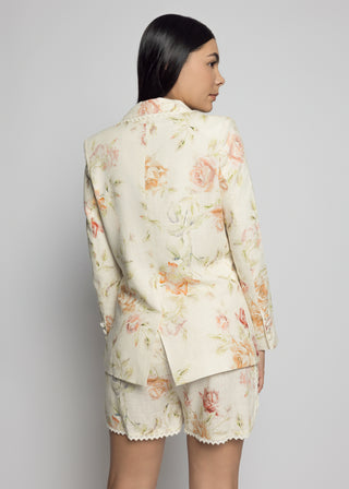 Capri Floral Linen Blazer