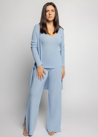 Firenze Knit 3 Pieces Set | Blue Silver