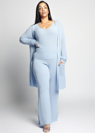 Firenze Knit 3 Pieces Set | Blue Silver