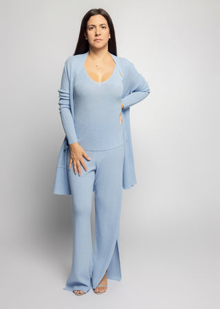 Firenze Knit 3 Pieces Set | Blue Silver