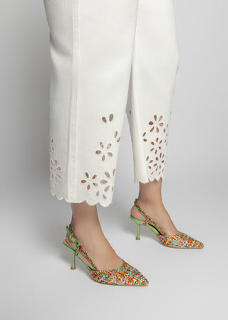 Fiori Capri Wide Leg | White