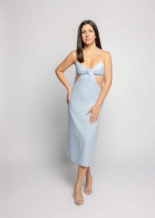 Adria Linen Blend Bralette Dress