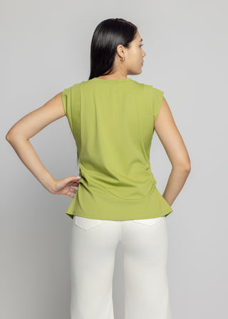 Dania Double Cuff Tank Top | Apple Green