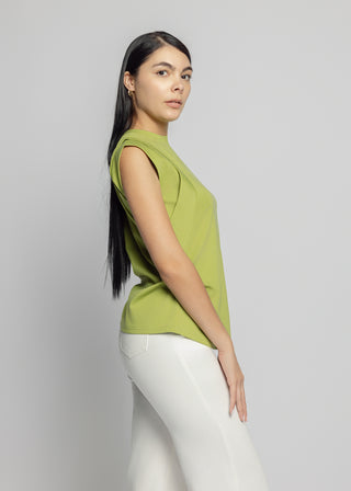 Dania Double Cuff Tank Top | Apple Green