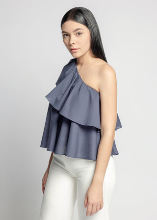 Big Ruffle One Shoulder Top