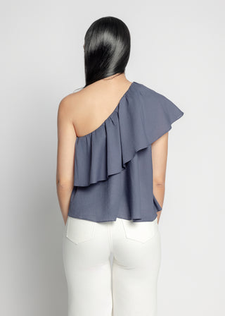 Big Ruffle One Shoulder Top